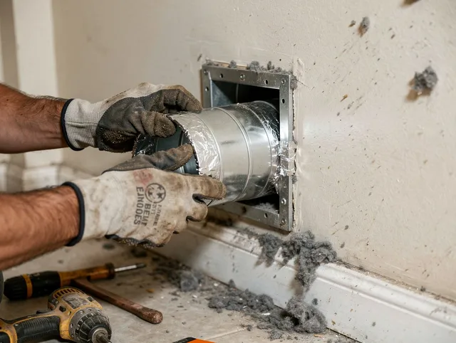 Professional dryer vent repair and installation by Walnut Park Dryer Vent Cleaning in Walnut Park