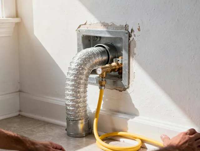 Walnut Park Dryer Vent Cleaning certified technician performing specialized gas dryer vent cleaning in Walnut Park